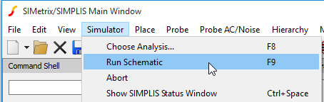 Run Schematic Menu Item